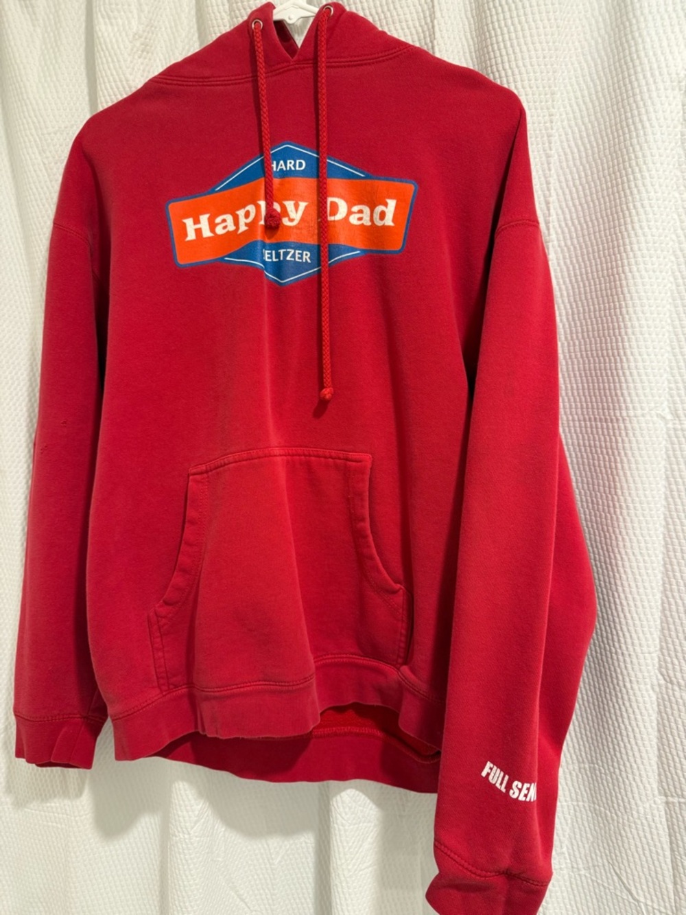 Happy Dad Red Hooded Sweatshirt